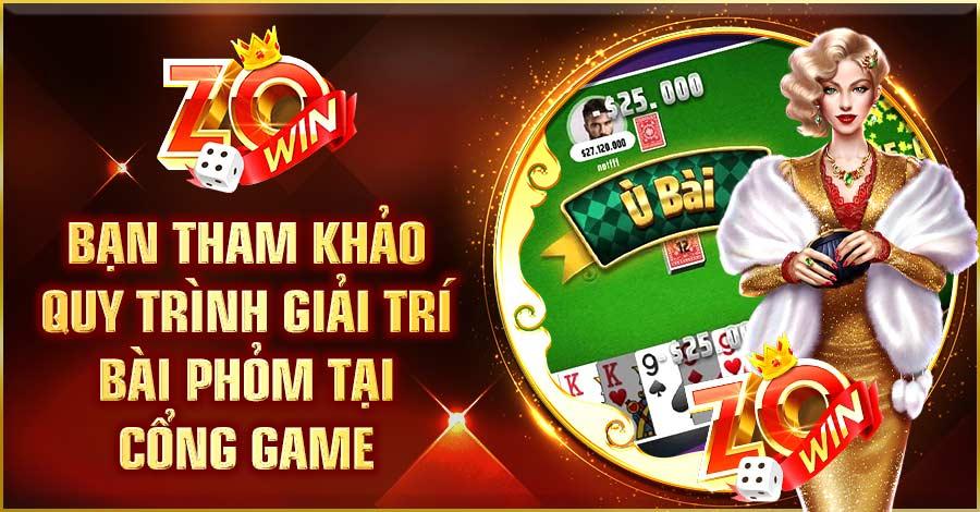 Bạn tham khảo quy trình giải trí bài Phỏm tại cổng game 