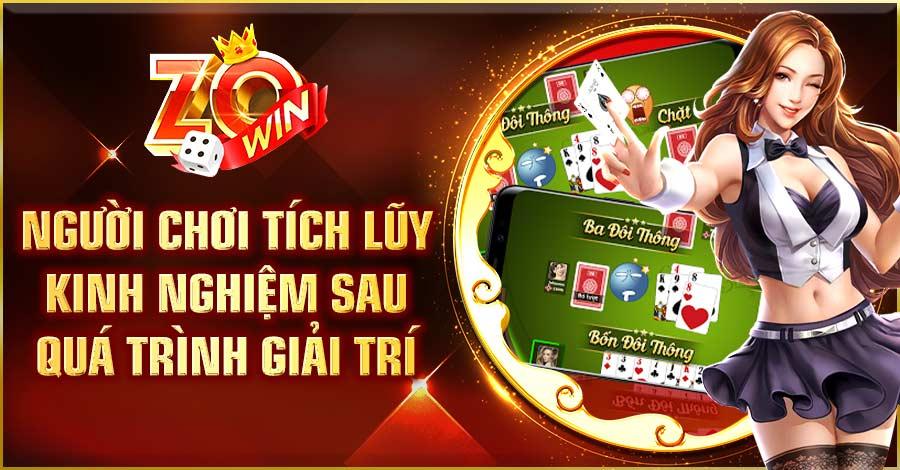 Người chơi tích lũy kinh nghiệm sau quá trình giải trí 