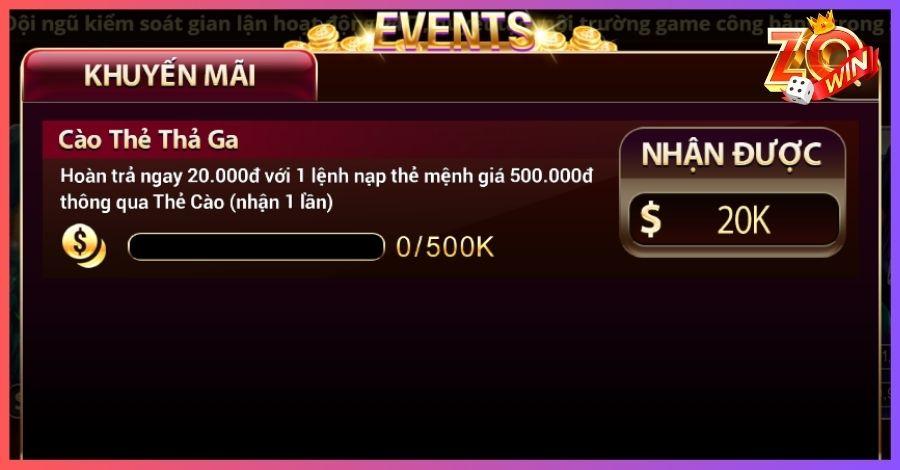 Nhận thưởng từ chương trình cào thẻ thả ga 