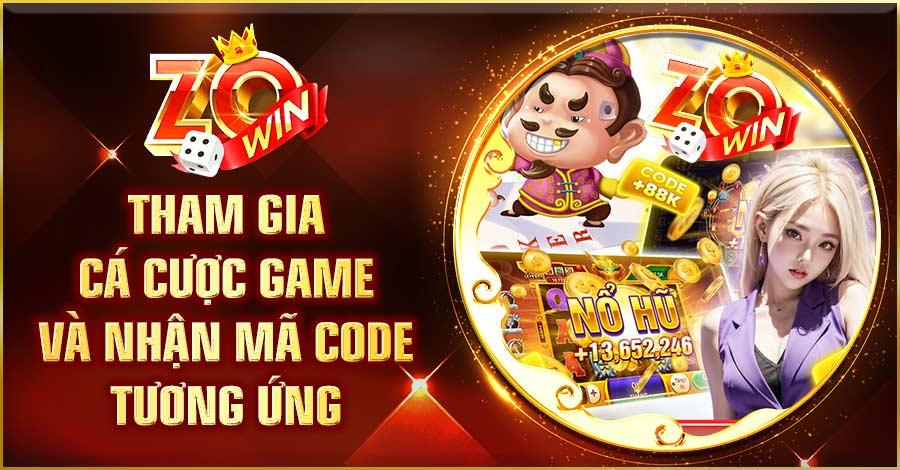 Tham gia cá cược game và nhận mã code tương ứng 