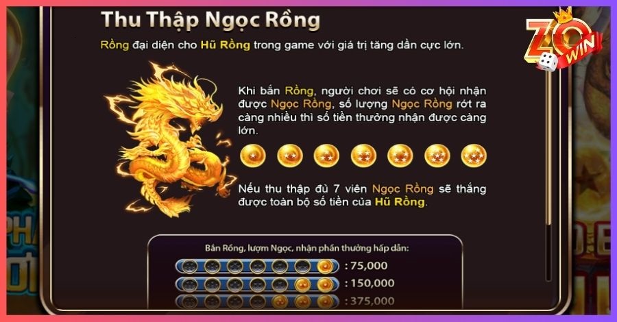 Thu thập được Ngọc Rồng nhận thưởng giá trị 